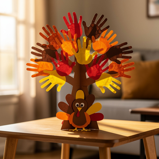 Handprint Turkey Thankful Tree