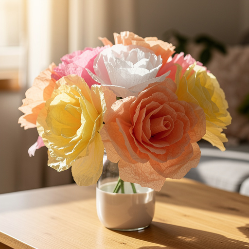 Fluffy Tissue Paper Flowers