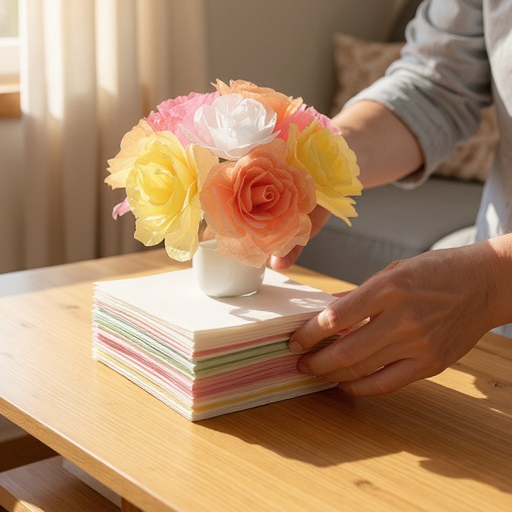 Step 3: Now, it's time to create the accordion folds. Starting at one edge of the stacke