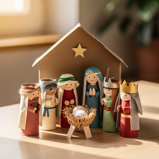Toilet Paper Roll Nativity Scene