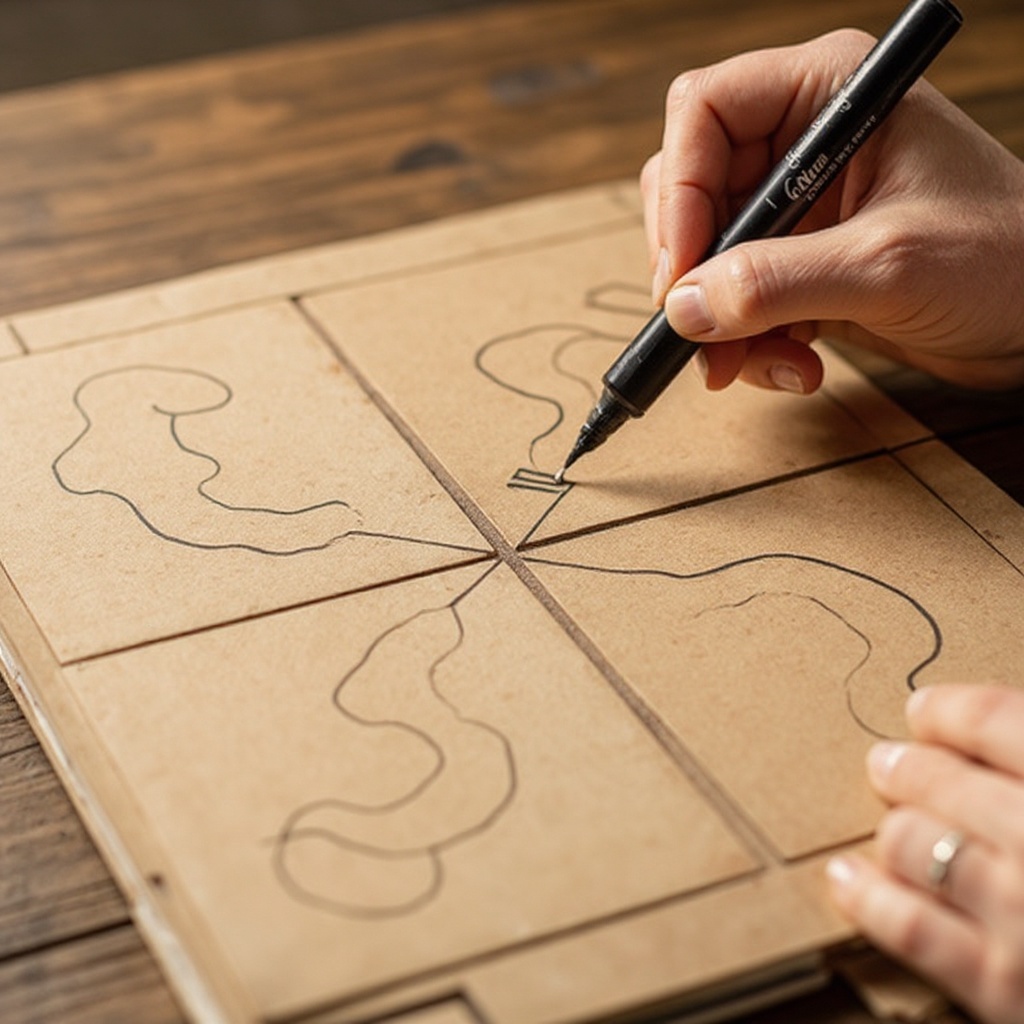 Step 3: Paint each wooden cube a solid base color using acrylic paints. Apply thin, even