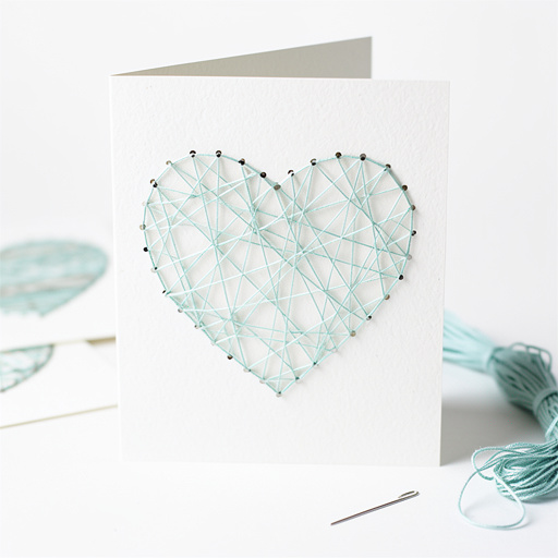 Heart String Art Cards
