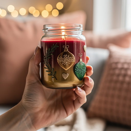 DIY Romantic Scented Candles held in hand