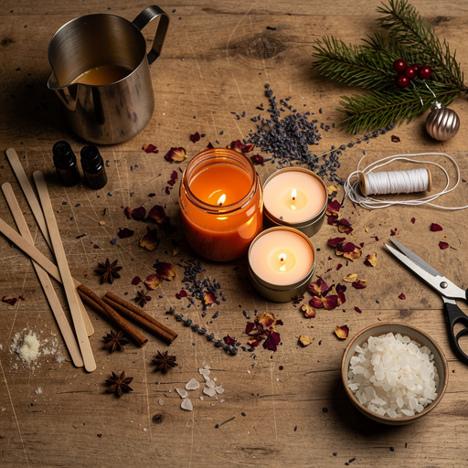 Multiple DIY Romantic Scented Candles crafts from above