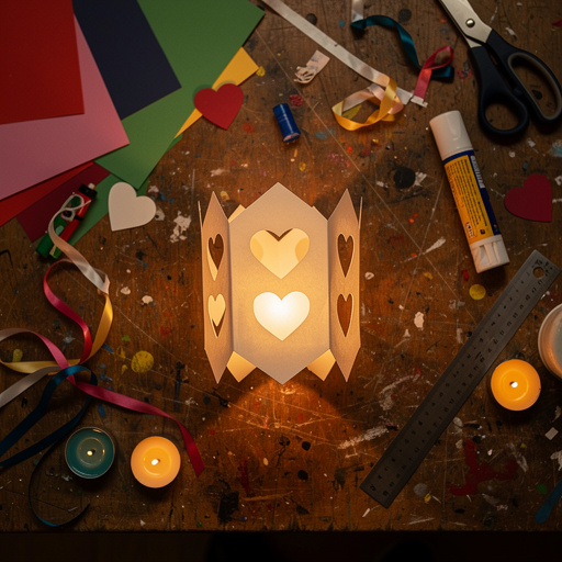Multiple Heartfelt Paper Lanterns crafts from above
