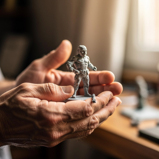 Custom Game Piece Sculptures held in hand