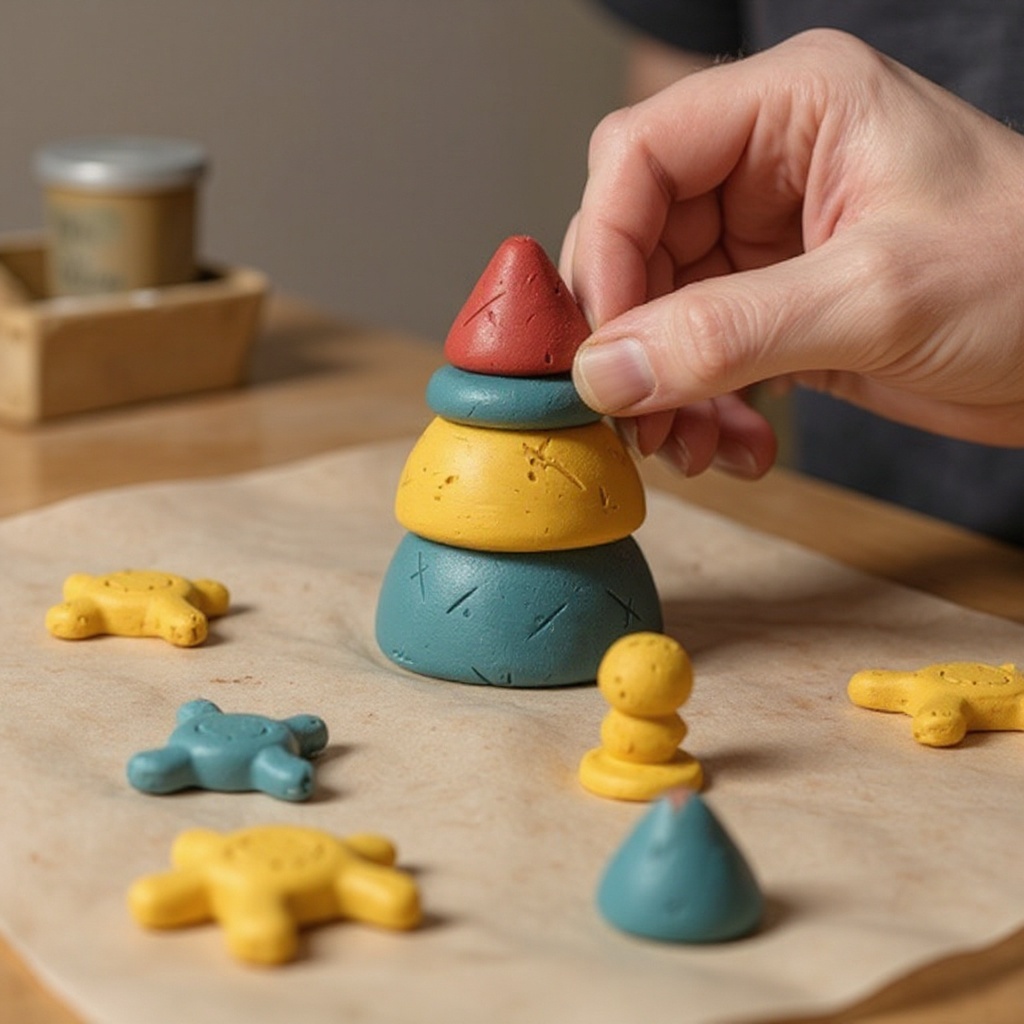 Step 3: Begin shaping the clay into your desired game piece. Think about characters, tok