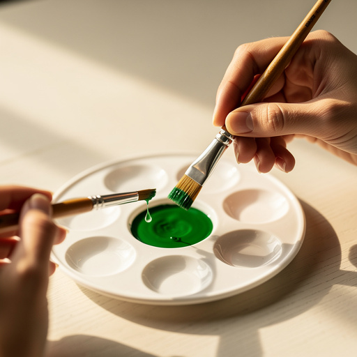 Step 6: Prepare your paints by activating them with a little water if using pan paints,