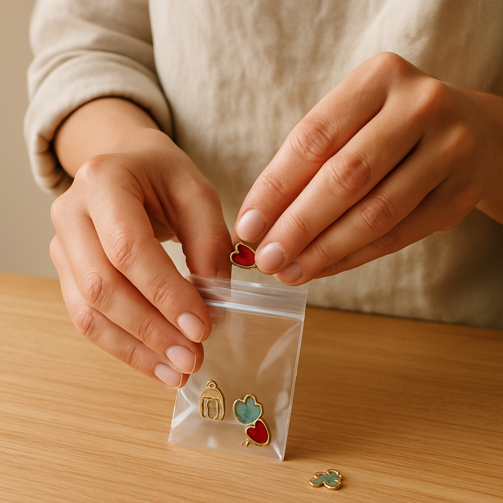 Step 9: Step 9: Bag individual charms for easy handling and sale. Place 1-3 charms into 