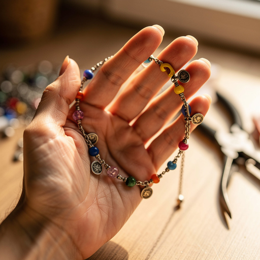 Wholesale Charm Bracelet Creation held in hand