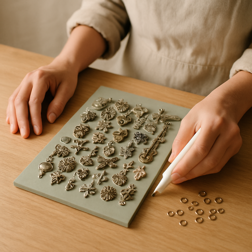 Step 10: Step 10: Let the glue cure. Once all charms are attached, allow the entire piece