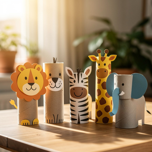 Cardboard Tube Zoo Animals